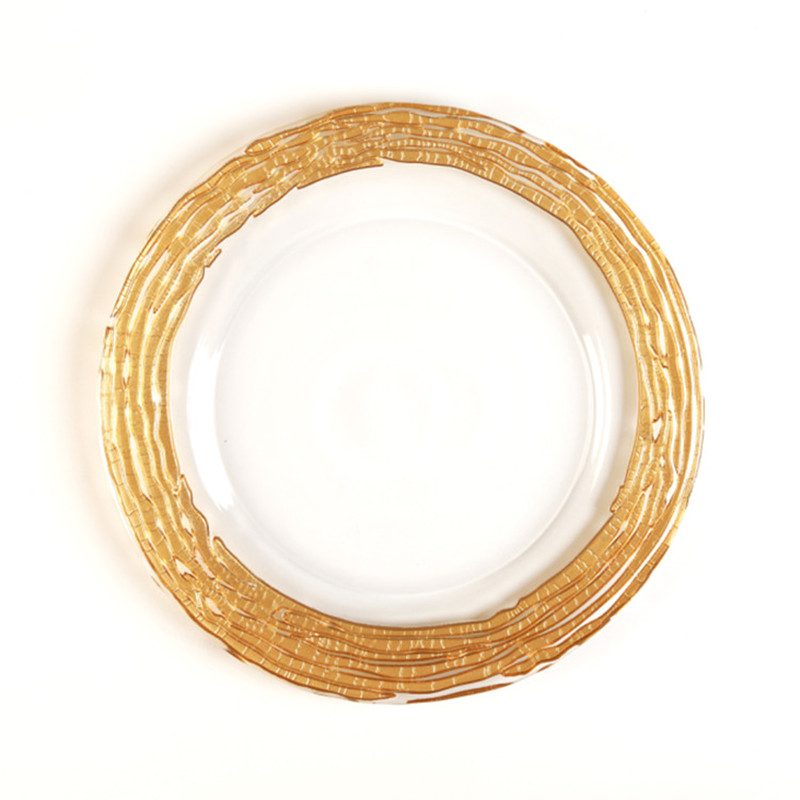 glass charger plate 1 Wholesale Glass Charger Plate PZ-037 - Image 1